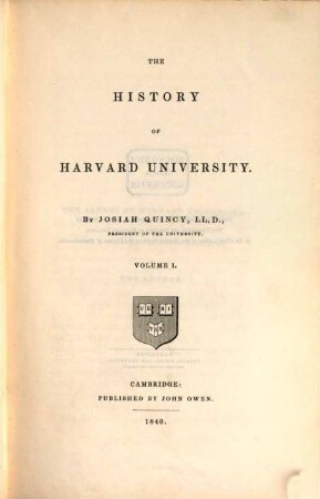 The history of Harvard University, 1