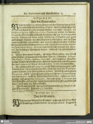 Titulus IV. Von den Materialisten