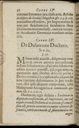 Caput IV. De Definitione Doctoris ζ`οτίεςι
