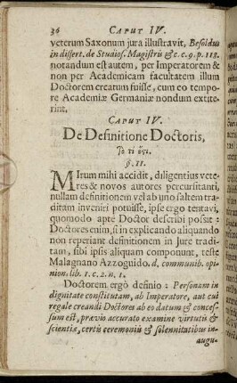 Caput IV. De Definitione Doctoris ζ`οτίεςι