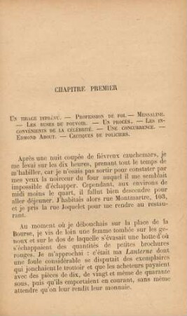 Chapitre premier. Un tirage imprévu. - Profession de foi. - ...