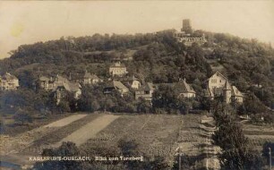 Postkartenalbum mit Motiven von Durlach. "Karlsruhe-Durlach, Blick zum Turmberg"