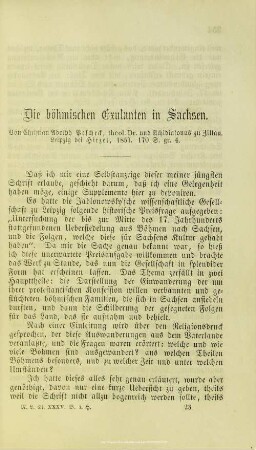 Die böhmischen Exulanten in Sachsen