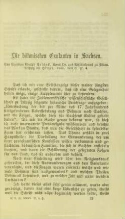 Die böhmischen Exulanten in Sachsen