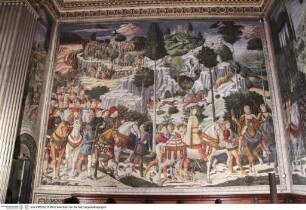 Freskenzyklus, Der Zug der heiligen drei Könige, Junger König Balthasar und Gefolge des Patriarchen von Jerusalem mit Medici-Portraits