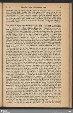 Der neue Projections-Schnellseher von Ottomar Anschütz