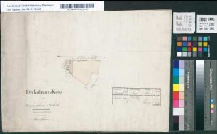 Der Köllmannskamp in der Bürgermeisterei Borbeck [Gem. Frohnhausen]. Ausgezogen 1828 aus der Katasterkarte durch den Kondukteur W. Werner.