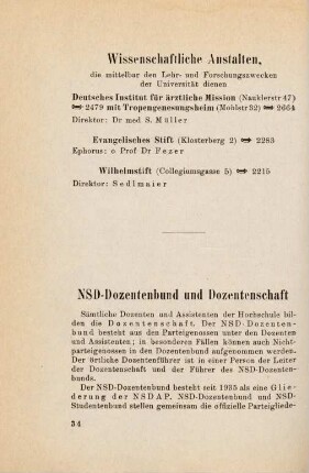 34, Wissenschaftliche Anstalten