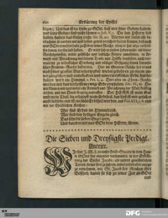 Die Sieben und Dreyßigste Predigt.