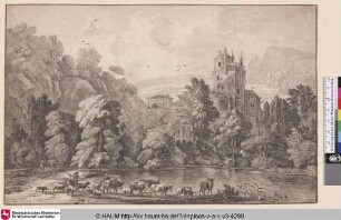 [Landschaft mit einer Herde; Landscape with a Flock]