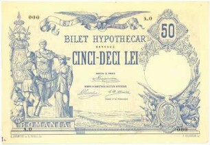 Geldschein, 50 Lei, 12.6.1877