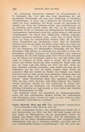 354-355 [Rezension] Siewerth, Gustav, Wort und Bild