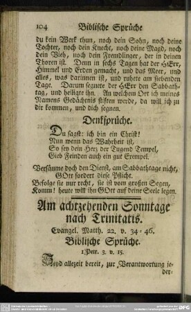 Am achtzehenden Sonntage nach Trinitatis