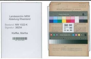 Entnazifizierung Martha Klaffke , geb. 19.10.1903 ()