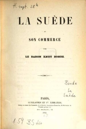 La Suède et son commerce