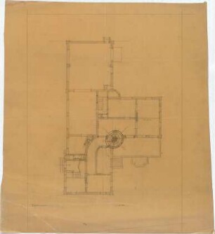 Hildebrand, Adolf von; München, Maria-Theresia-Str. 23; Wohnhaus Hildebrand - Grundriss EG