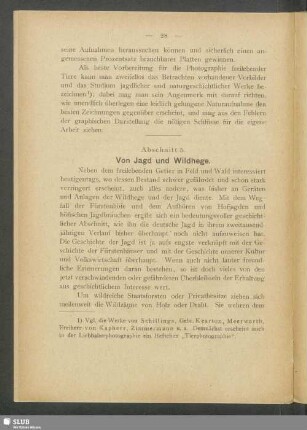 Abschnitt 5. Von Jagd und Wildgehege