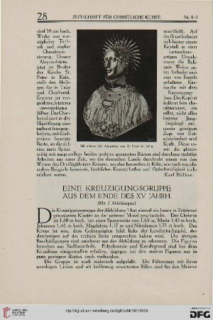 Eine Kreuzigungsgruppe aus dem Ende des XV. Jahrh.