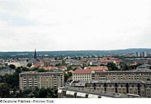 Dresden-Neustadt. Blick vom Turm der Dreikönigskirche nach Osten
