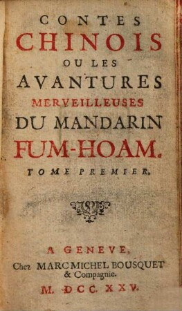 Contes chinois, 1