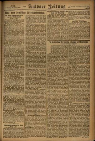 Dritte Ausgabe vom Sonntag, den 10. Februar 1924.