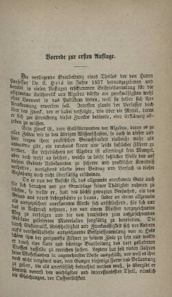 Vorrede zur ersten, zweiten und dritten Auflage.