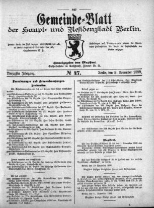 1899,47: No. 47, 19. November 1899