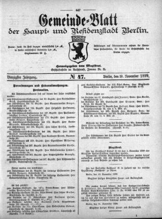 1899,47: No. 47, 19. November 1899