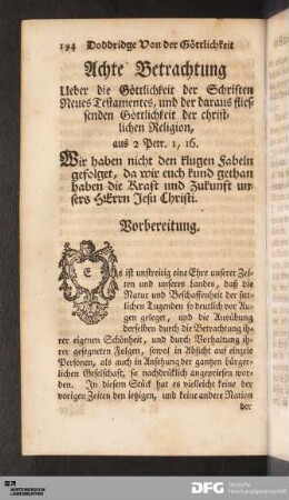 Achte Betrachtung