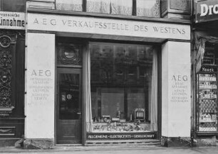 Verkaufsstelle der AEG