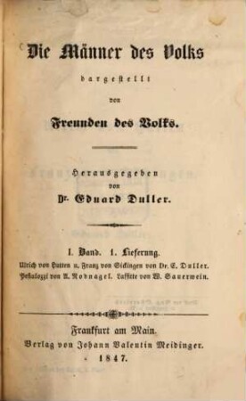 Die Männer des Volks dargestellt von Freunden des Volks, 1