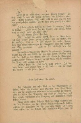 Fünfzehntes [und sechzehntes] Kapitel