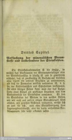 Drittes Capitel. Aussuchung der mineralischen Brennstoffe und insbesondere der Steinkohlen