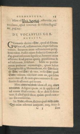 De Vocabulis Germanicis.