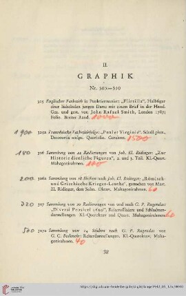 II. Graphik (Nr. 305-310)