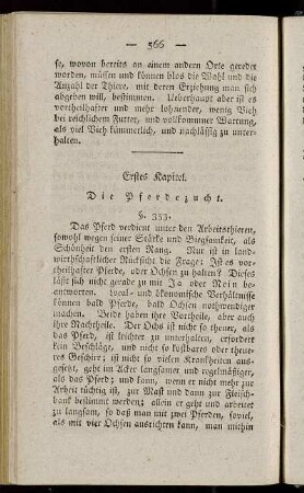 Erstes Kapitel. Die Pferdezucht