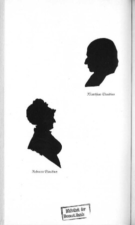 Matthias Claudius Rebecca Claudius