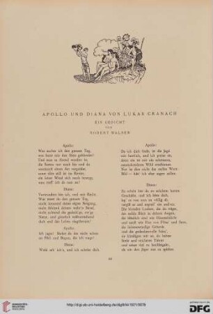 Apollo und Diana von Lukas Cranach: ein Gedicht