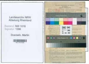 Entnazifizierung Martin Doerseln , geb. 20.10.1892 ()