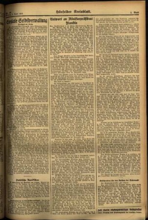Zweite Ausgabe vom Montag, den 01. April 1935.