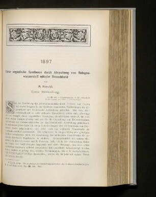 1897. Ueber organische Synthesen durch Abspaltung von Halogenwasserstoff mittelst Eisenchlorid.