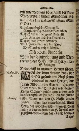 Die XXIII. Andacht