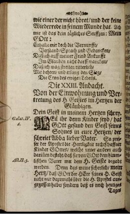 Die XXIII. Andacht
