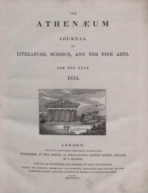 THE ATHENAEUM PART CCCXIII. -PART CCCXVIII.
