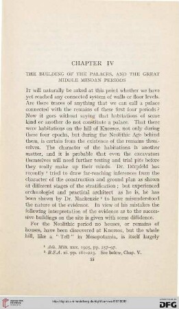 Chapter IV: The building of the palaces, and the great middle minoan periods