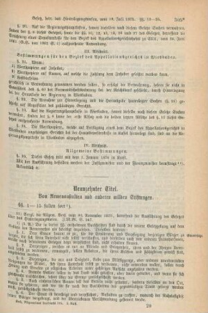 Neunzehnter Titel. Von Armenanstalten und anderen milden Stiftungen