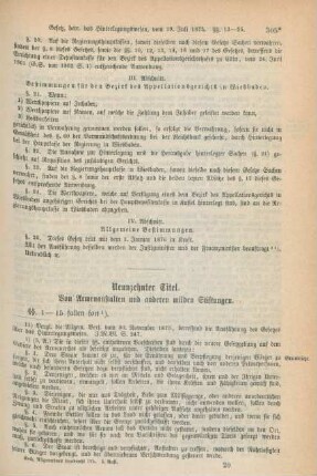 Neunzehnter Titel. Von Armenanstalten und anderen milden Stiftungen
