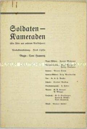 Filmprogramm zu dem deutschen Spielfilm "Soldaten - Kameraden"