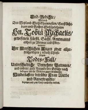 Leid-Gedichte [...]