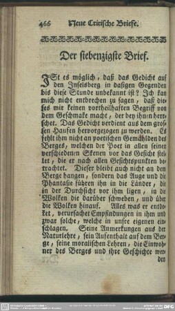 Der siebenzigste Brief